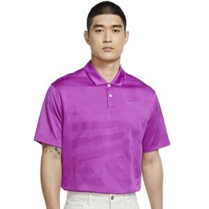 Nike Dri-FIT Vapor Historic Golf Polo Top‎ Shirt Short Sleeve Purple Mens Medium
